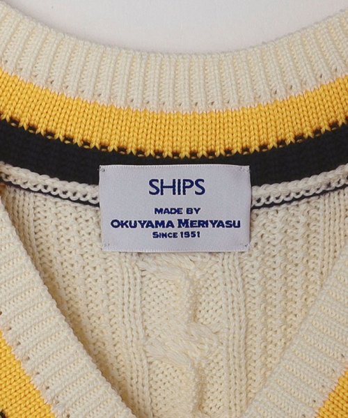 SHIPS MEN(シップス　メン)/SHIPS: 奥山メリヤス チルデン ニット ベスト/img15