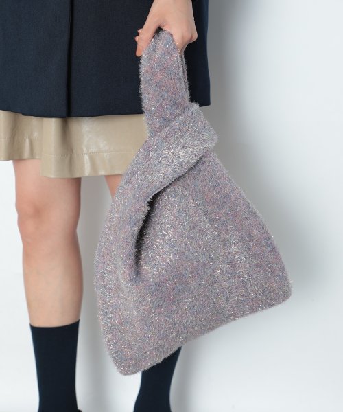 MAISON BREEZE(MAISON BREEZE)/【SWEET11月号掲載品商品】glitter shoping bag / ラメフェザー ショッピングバッグ マルシェバッグ バッグ マルシェトート  /img21