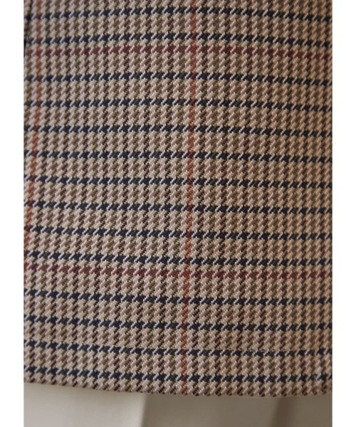 【LUXE】グレンチェック柄ダブルジャケットB ベージュ