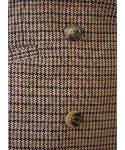 【LUXE】グレンチェック柄ダブルジャケットB ベージュ