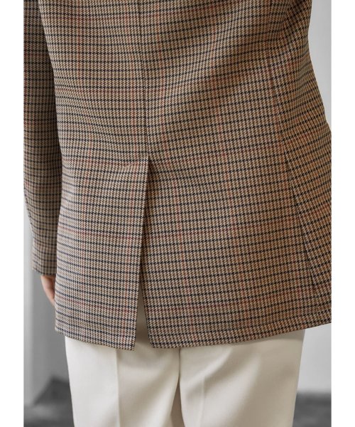 【LUXE】グレンチェック柄ダブルジャケットB ベージュ