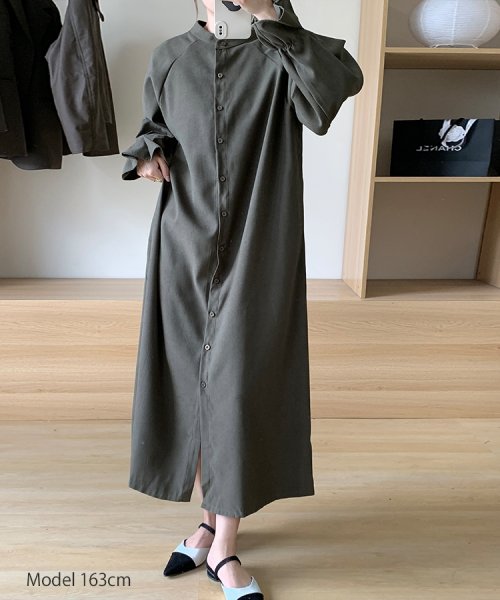 SEU(エスイイユウ)/ぽわん袖3wayロングワンピース カーディガン ジャケット 韓国ファッション/img32
