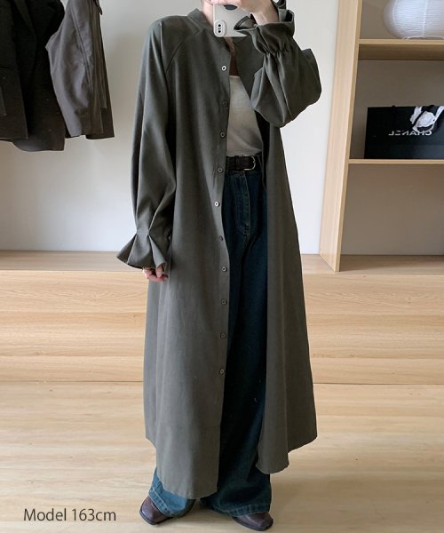 SEU(エスイイユウ)/ぽわん袖3wayロングワンピース カーディガン ジャケット 韓国ファッション/img36