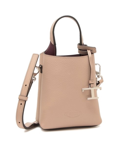 TODS(トッズ)/トッズ ハンドバッグ ショルダーバッグ ロゴ Tチャーム ピンク レディース TODS XBWAPAT9000 QRI 5O87/img01