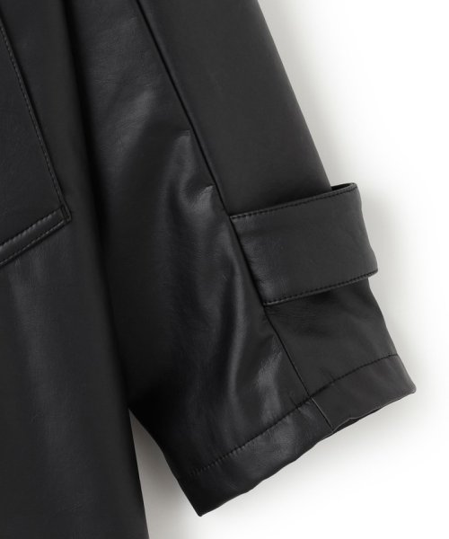 【プロテインレザー】ステンカラーコート 