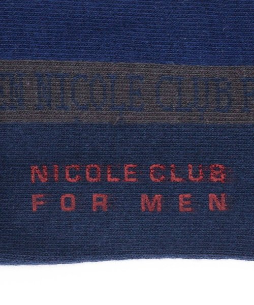 NICOLE CLUB FOR MEN(ニコルクラブフォーメン)/ラインロゴクルーソックス/img02