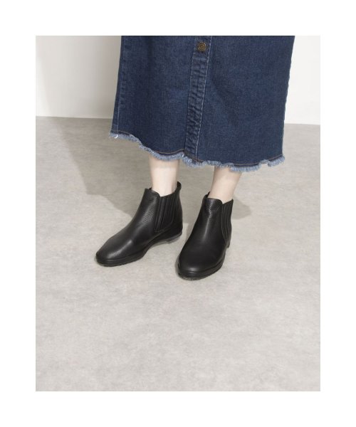 サイドゴアシンプルショートブーツ 