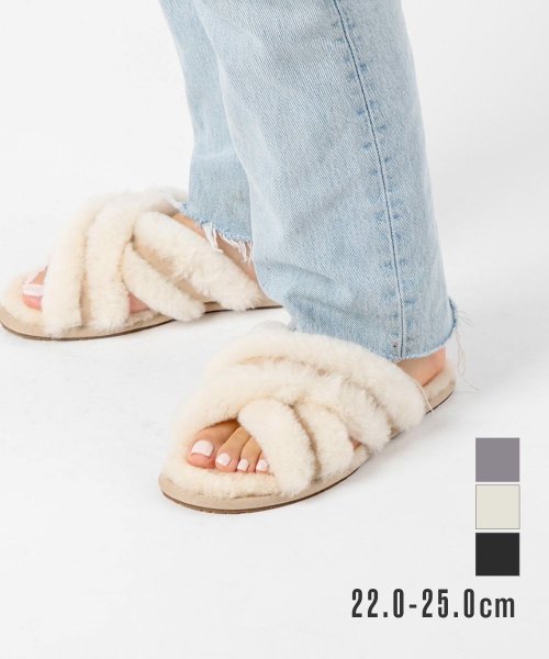 UGG(UGG)/アグ UGG 1123572 SCUFFITA サンダル スカッフィータ レディース シューズ スライドサンダル ファー ルームシューズ スリッパ 防寒 かわい/img01