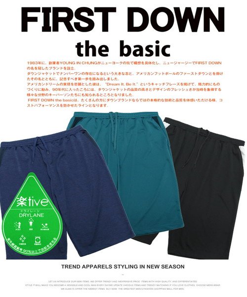 one colors(ワンカラーズ)/FIRST DOWN(ファーストダウン) ショートパンツ メンズ 大きいサイズ ストレッチ 吸汗速乾 抗菌 防臭 ドライ メッシュ ハーフパンツ ショーツ 半パ/img02