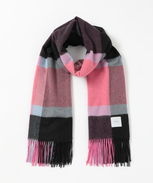 【elegancese / エレガンセーゼ】check wave マフラー ストール ピュアカシミヤ カシミヤ100% フリンジ 大判 チェックEL－05 マフラー・スカーフ・ストール EI2778195675(21450円)
