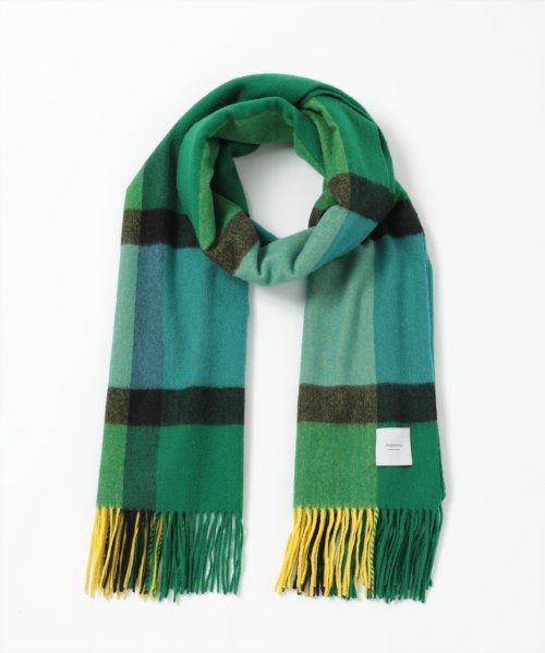 【elegancese / エレガンセーゼ】check wave マフラー ストール ピュアカシミヤ カシミヤ100% フリンジ 大判 チェックEL－05 マフラー・スカーフ・ストール EI2778195675(21450円)