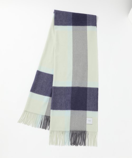 【elegancese / エレガンセーゼ】check wave マフラー ストール ピュアカシミヤ カシミヤ100% フリンジ 大判 チェックEL－05 マフラー・スカーフ・ストール EI2778195675(21450円)