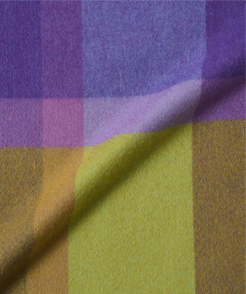 【elegancese / エレガンセーゼ】check wave マフラー ストール ピュアカシミヤ カシミヤ100% フリンジ 大判 チェックEL－05 マフラー・スカーフ・ストール EI2778195675(21450円)