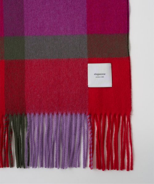 【elegancese / エレガンセーゼ】check wave マフラー ストール ピュアカシミヤ カシミヤ100% フリンジ 大判 チェックEL－05 マフラー・スカーフ・ストール EI2778195675(21450円)