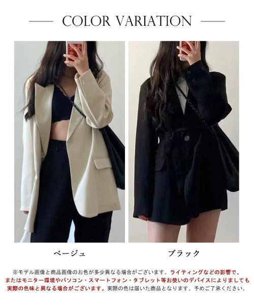 SEU(エスイイユウ)/テーラードジャケット レディース スーツ アウター 体型カバー ゆったり 韓国ファッション /img35