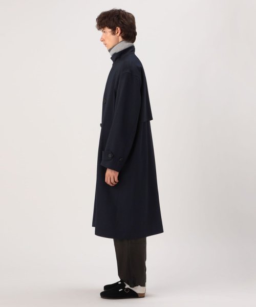ウールギャバジンスタンドカラー トレンチコート 