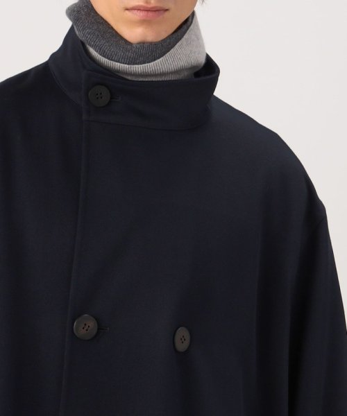 ウールギャバジンスタンドカラー トレンチコート 