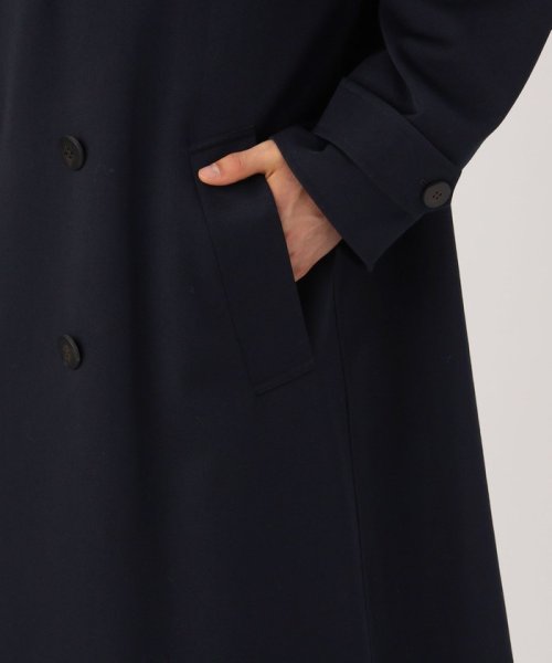 ウールギャバジンスタンドカラー トレンチコート 