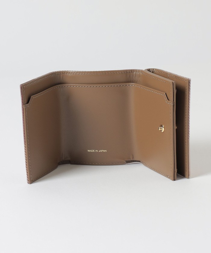 パーシャルクレストブリッジチェックPVC三つ折り財布(505539248 パーシャルクレストブリッジチェックPVC三つ折り財布(505539248