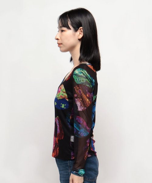 Desigual(デシグアル)/M. Christian Lacroix ミネラルモチーフ チュールTシャツ/img06