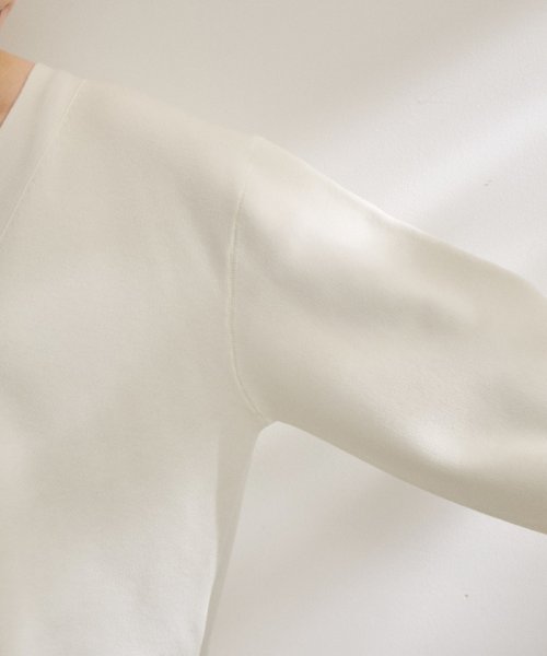 スウェットライクメタルボタンVネックカーディガン【洗える】 着用サイズ ■モデル身長