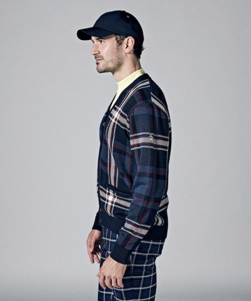 【本田圭佑着用】Kinloch Andersonチェック長袖ニットカーディガン【アウトレット】 Kinloch Anderson/キンロックアンダーソン