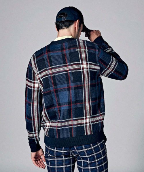 【本田圭佑着用】Kinloch Andersonチェック長袖ニットカーディガン【アウトレット】 Kinloch Anderson/キンロックアンダーソン