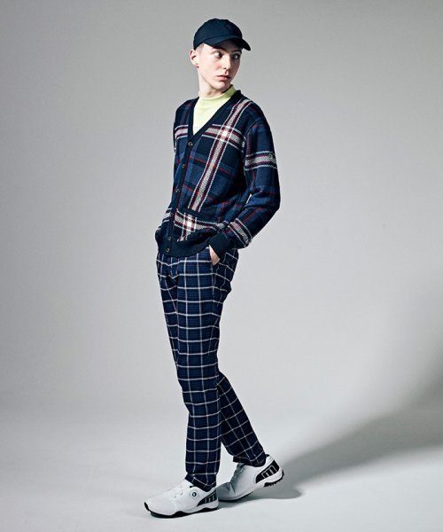 【本田圭佑着用】Kinloch Andersonチェック長袖ニットカーディガン【アウトレット】 Kinloch Anderson/キンロックアンダーソン