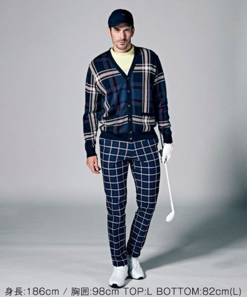 【本田圭佑着用】Kinloch Andersonチェック長袖ニットカーディガン【アウトレット】 Kinloch Anderson/キンロックアンダーソン