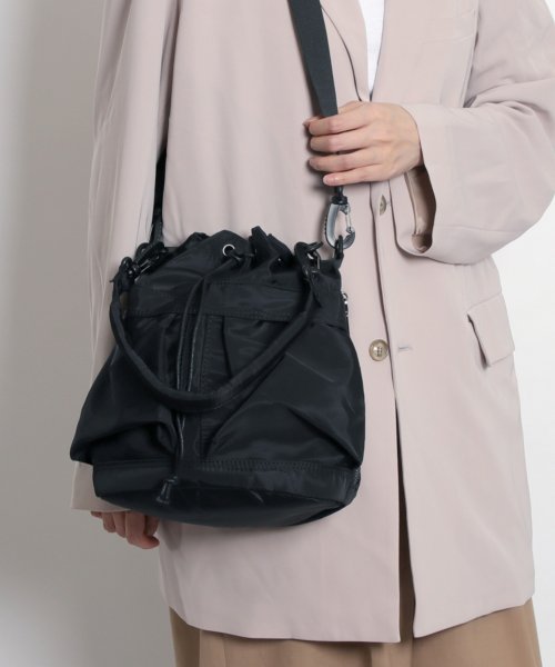 MAISON mou(メゾンムー)/【recomend selection/セレクト】double pocket drawstring bag ダブルポケット巾着 2way バッグ/img04