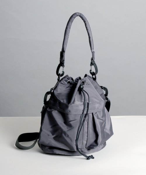 MAISON mou(メゾンムー)/【recomend selection/セレクト】double pocket drawstring bag ダブルポケット巾着 2way バッグ/img05