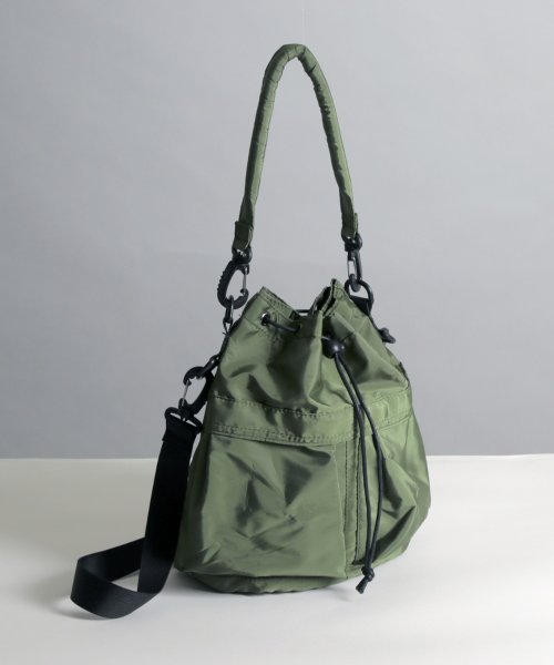 MAISON mou(メゾンムー)/【recomend selection/セレクト】double pocket drawstring bag ダブルポケット巾着 2way バッグ/img11