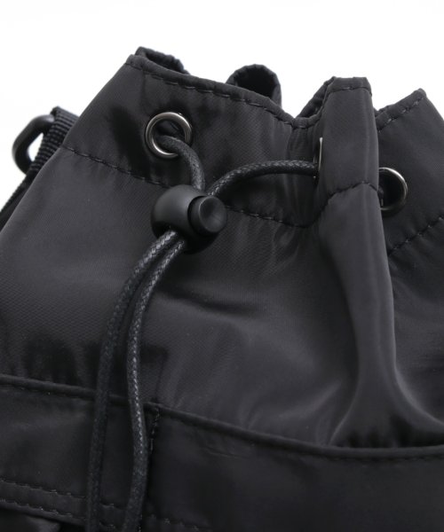 MAISON mou(メゾンムー)/【recomend selection/セレクト】double pocket drawstring bag ダブルポケット巾着 2way バッグ/img14