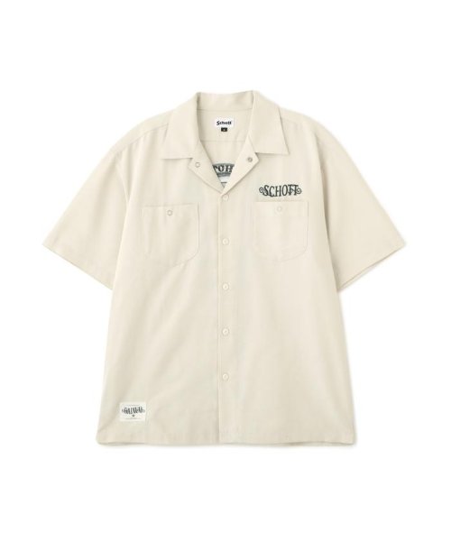 Schott(ショット)/×BADWAY/バッドウェイ/ TC WORK SHIRT B.W EMB/コラボ 刺繍シャツ/img10