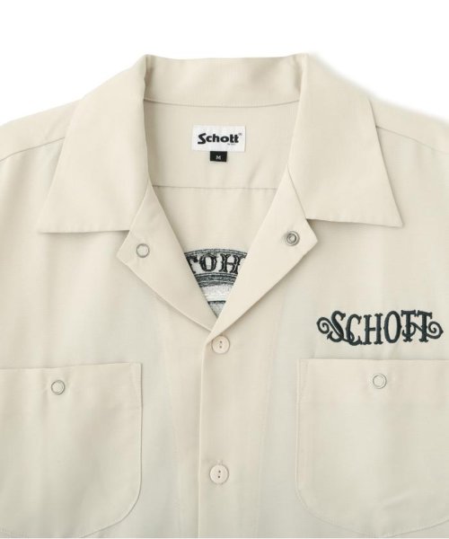 Schott(ショット)/×BADWAY/バッドウェイ/ TC WORK SHIRT B.W EMB/コラボ 刺繍シャツ/img11