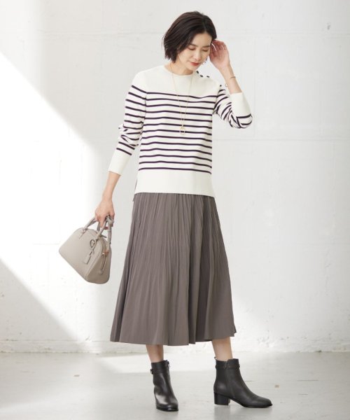 J.PRESS LADIES（LARGE SIZE）(J．プレス　レディス（大きいサイズ）)/【洗える】VIS/PE MILANO ボーダー ニット/img03