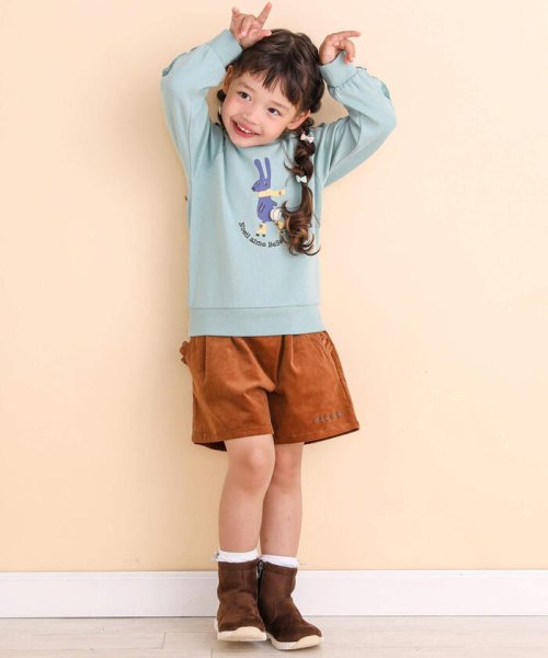 Noeil aime BeBe(ノイユ　エーム　べべ)/ストレッチコールラップキュロットパンツ(90~130cm)/img04