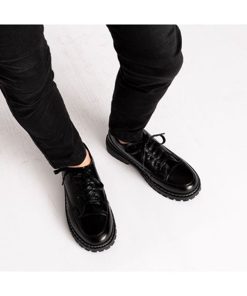 SVEC(シュベック)/スニーカー メンズ おしゃれ 厚底 カジュアルシューズ ビジネスシューズ ビジカジ レースアップシューズ 韓国 短靴 短ぐつ 軽量 軽い ブラック 黒 靴/img15