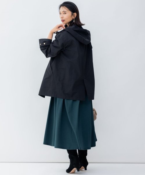 【洗える/撥水加工】ブライトウェザークロス フーテッド アウター 