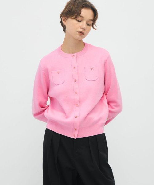 CABaN コットンカシミヤ クルーネックカーディガン 