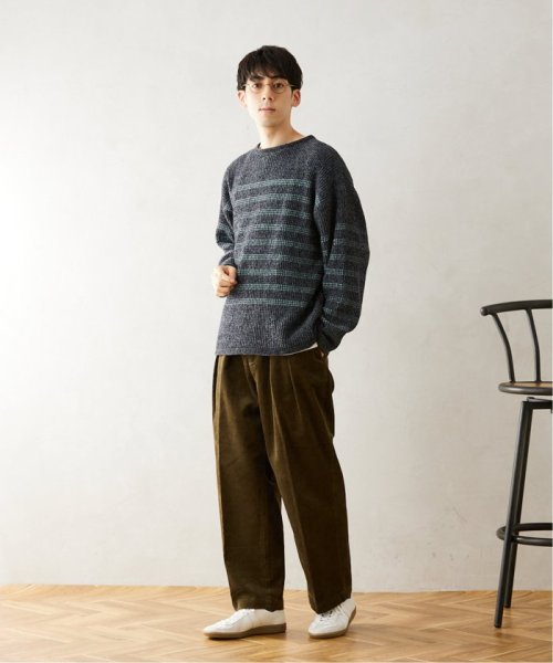 JOURNAL STANDARD relume Men's(ジャーナルスタンダード　レリューム　メンズ)/モールワッフルボーダー クルーネックニット/img04