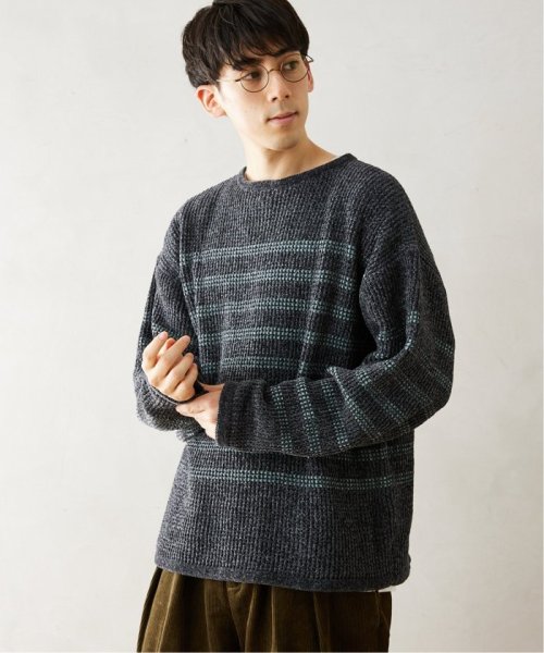 JOURNAL STANDARD relume Men's(ジャーナルスタンダード　レリューム　メンズ)/モールワッフルボーダー クルーネックニット/img07