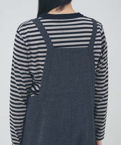 【手洗い可能】【機能素材】2WAYストレッチサロペット 