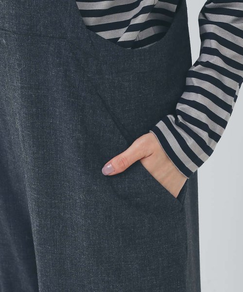 【手洗い可能】【機能素材】2WAYストレッチサロペット 