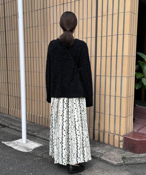 【Audrey and John Wad】ペイントライクワンウェイプリーツスカート ヒップ95 2cm H164 B79 W58 H82