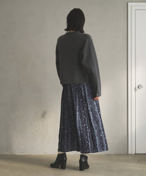 【Audrey and John Wad】ペイントライクワンウェイプリーツスカート ヒップ95 2cm H164 B79 W58 H82