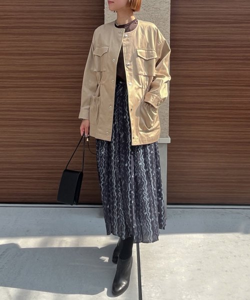 【Audrey and John Wad】ペイントライクワンウェイプリーツスカート ヒップ95 2cm H164 B79 W58 H82