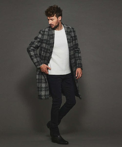 【23A/W】ピークドラペル チェスターコート モデル：H182 B89 W73 H90