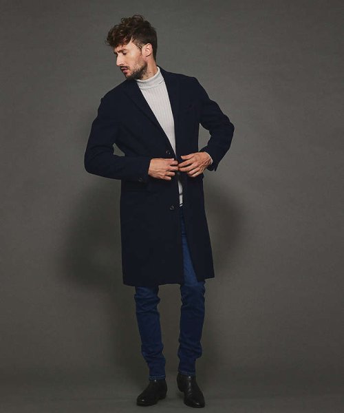 【23A/W】ピークドラペル チェスターコート モデル：H182 B89 W73 H90