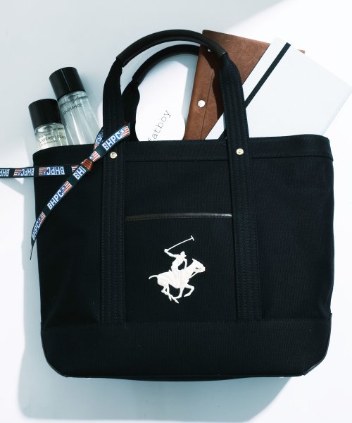 BEVERLY HILLS POLO CLUB(ビバリーヒルズポロクラブ)/【BEVERLY HILLS POLO CLUB】バッグ キャンパストート トートバッグ トート 刺繍 A4収納可 通勤 通学 ワンポイント BH1008N/img01